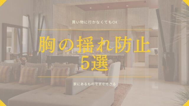 家にあるもので胸の揺れを防止できるもの5選 ブラリズム ナイトブラを比較 レビューするブログ